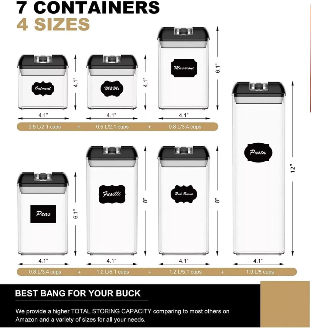 Set De 7 Contenedores Hermeticos