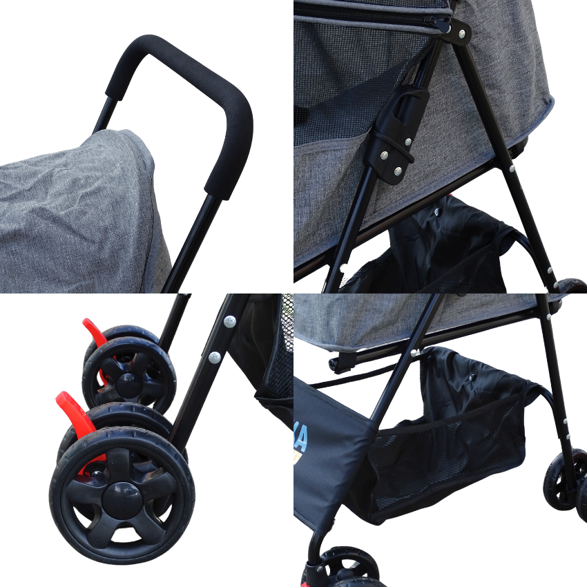 Coche Para Mascotas Paseador Plegable