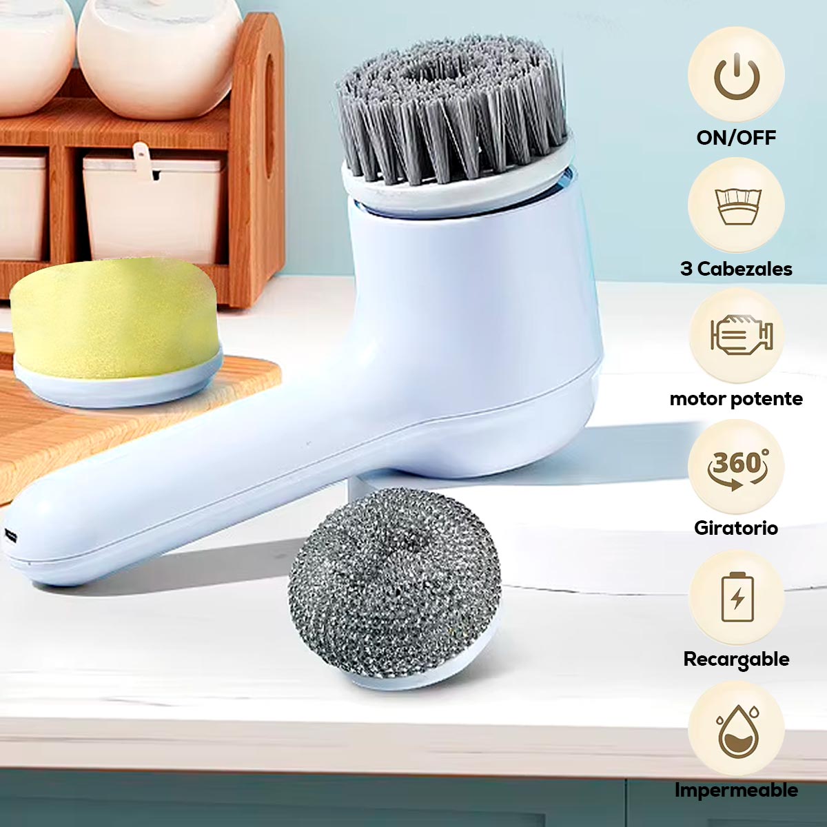 Cepillo Arranca Grasa Eléctrico